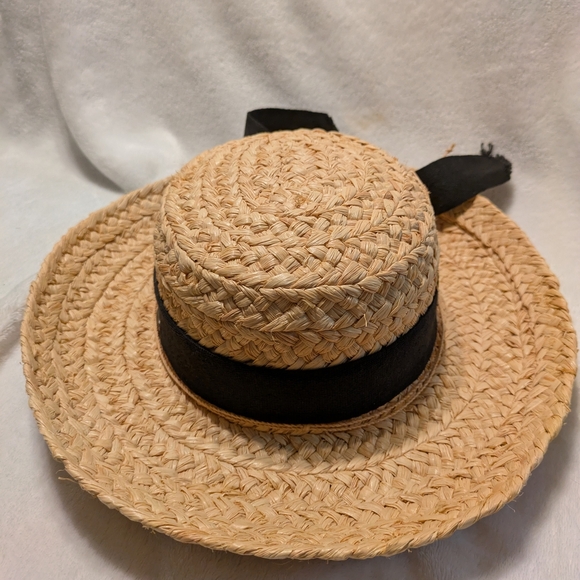 The Scala Collection Straw Hat with Black Ribbon Petite - Picture 2 of 7